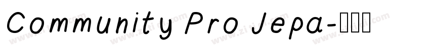 Community Pro Jepa字体转换